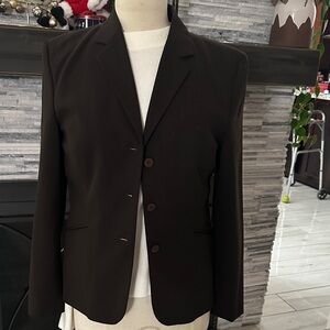 The Limited Dark Brown Stretch Blazer